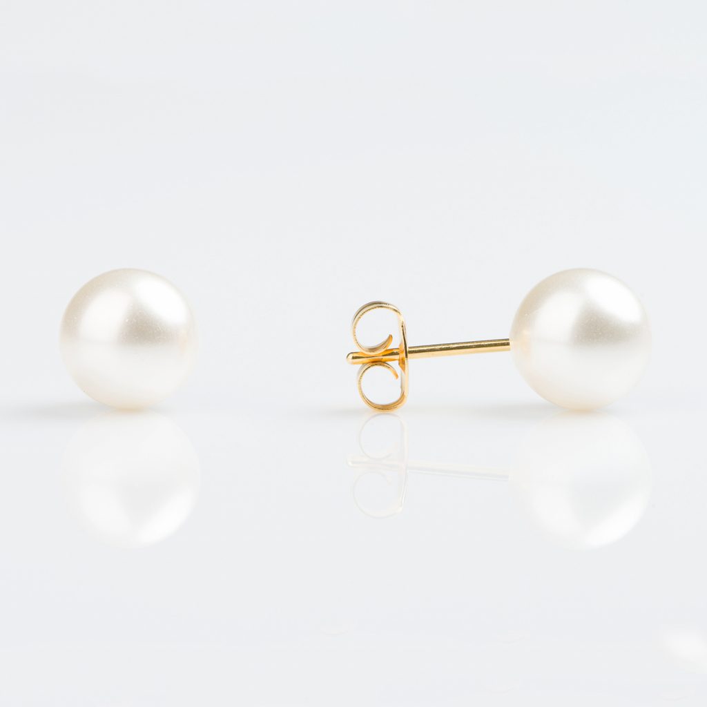 Hypoallergenic Studex Sensitive Gold Plated 8mm Pearl Earrings