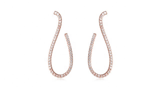 VE5480 – YK Beauty Rose Gold Plated silver stud Earrings