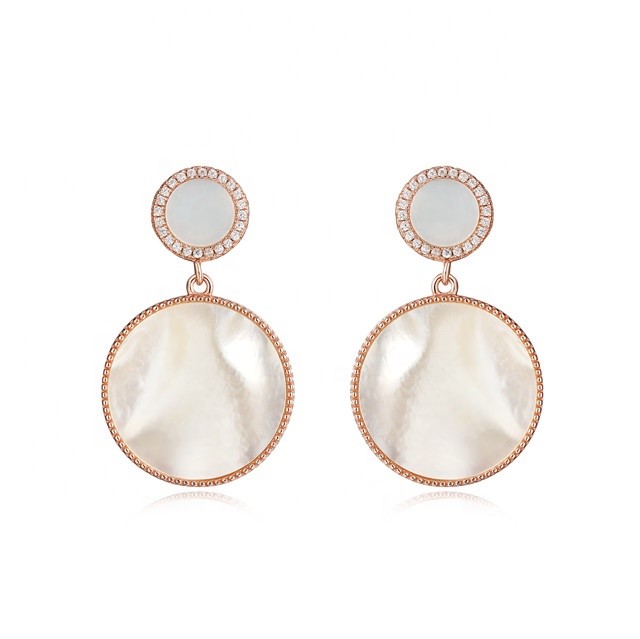 VE5532 – YK Beauty Rose Gold Plated Round Drop earrings