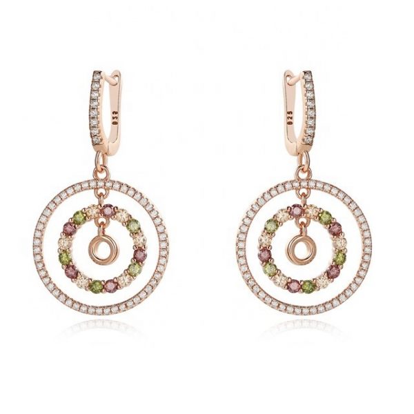jingjing jewelry sterling silver zirconia circle earring 1