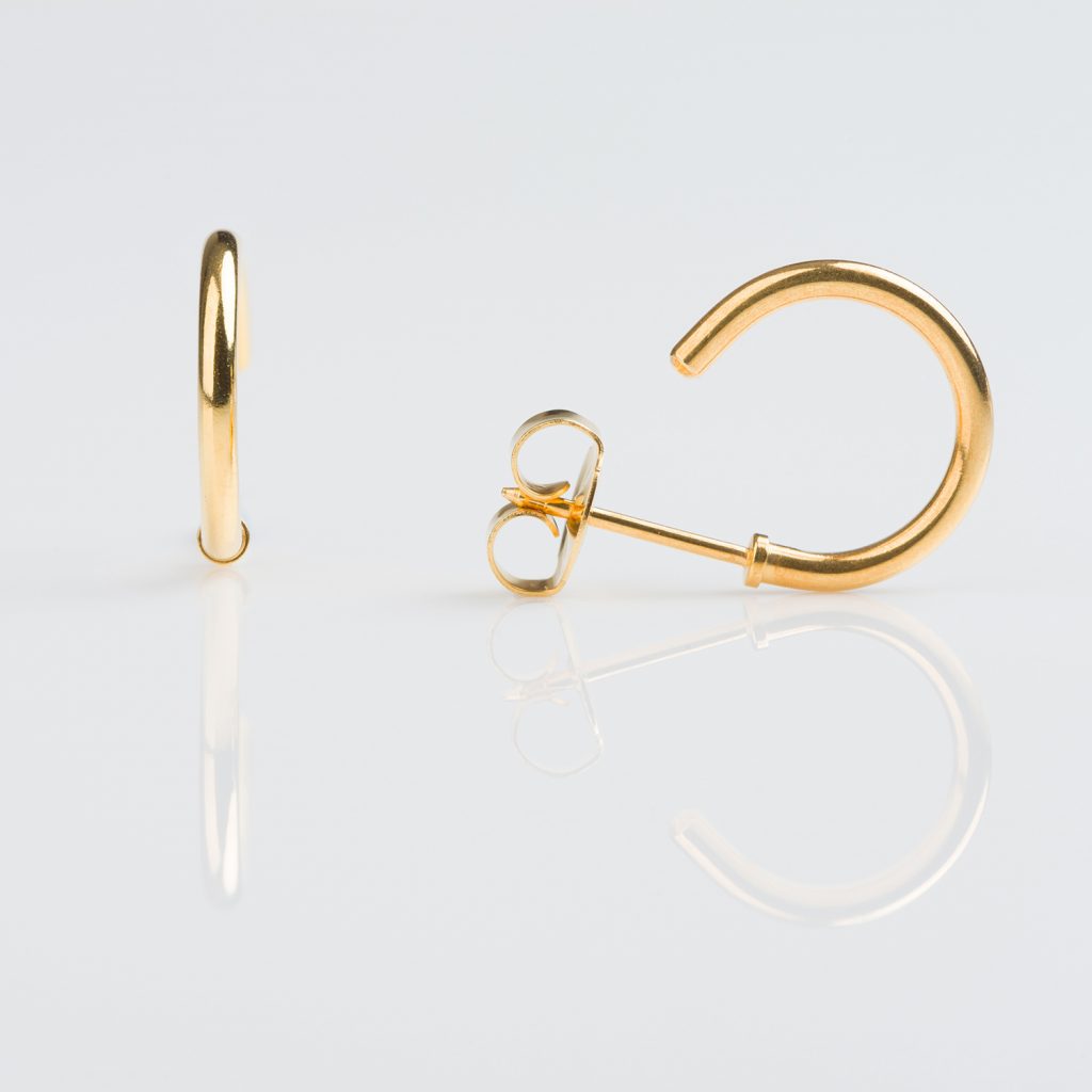 Studex Gold Plated Piercing Hoop Piercing Earrings