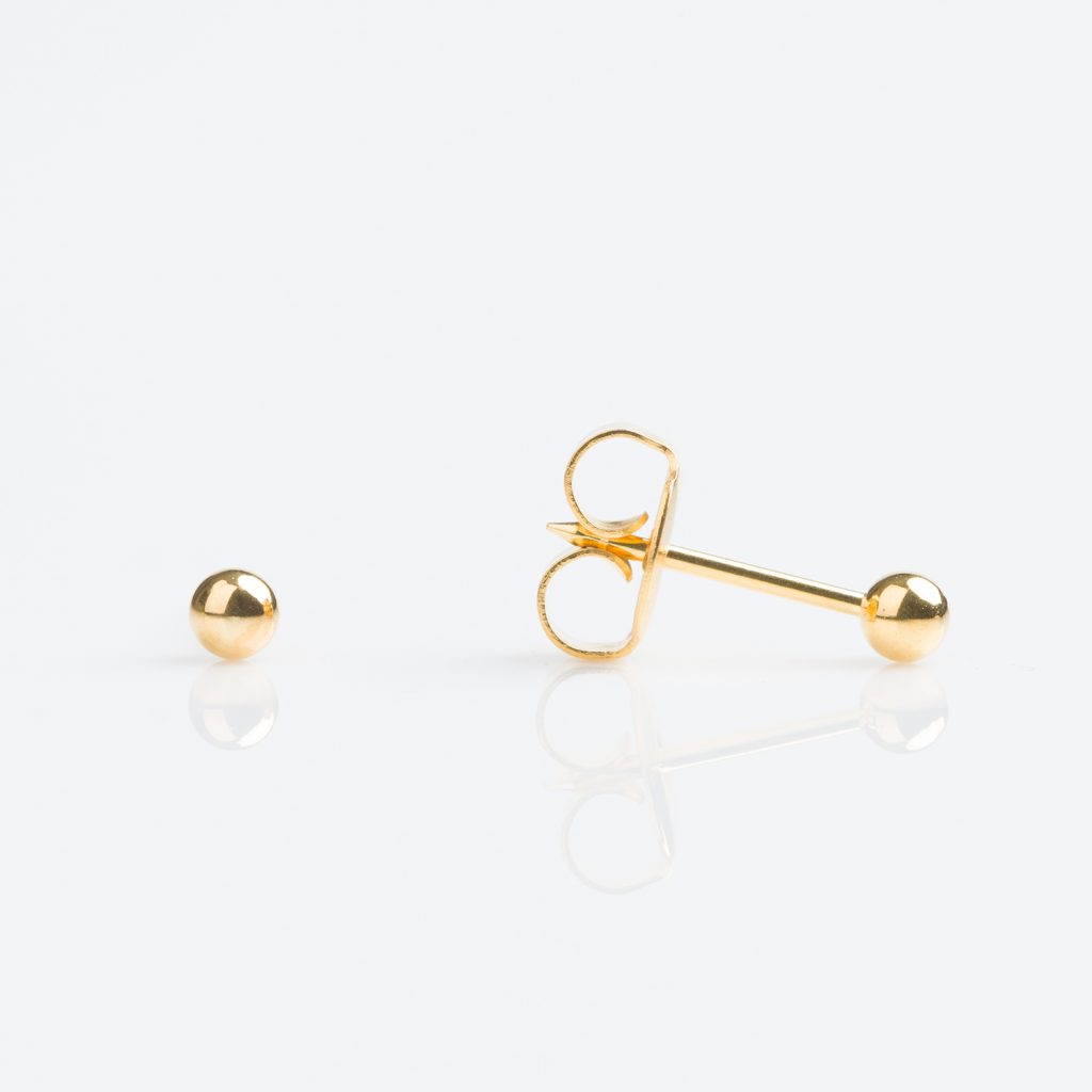 Studex Sensitive Gold Plated 3mm Ball Earrings