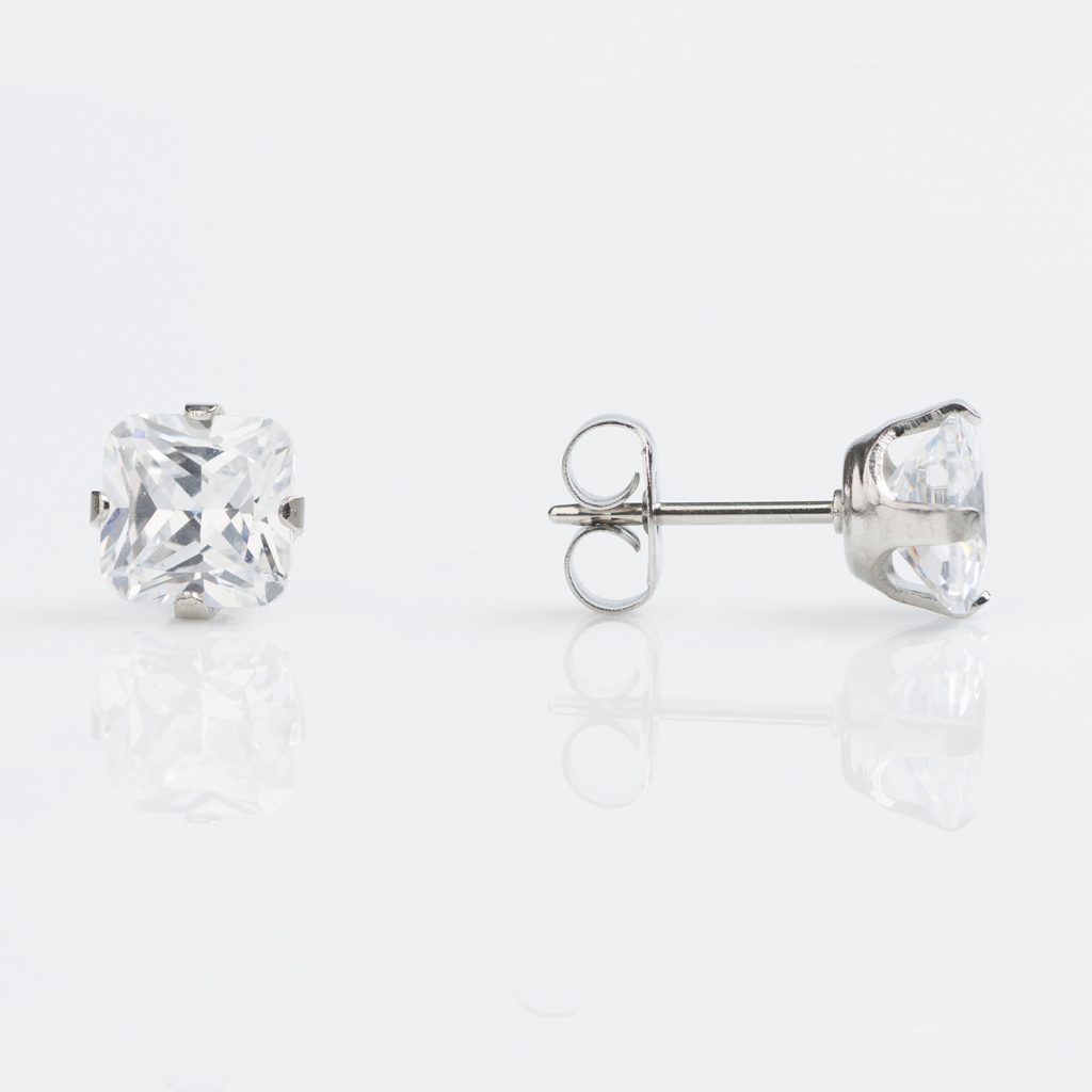 Studex Sensitive Stainless 6mm Cubic Zirconia Earrings