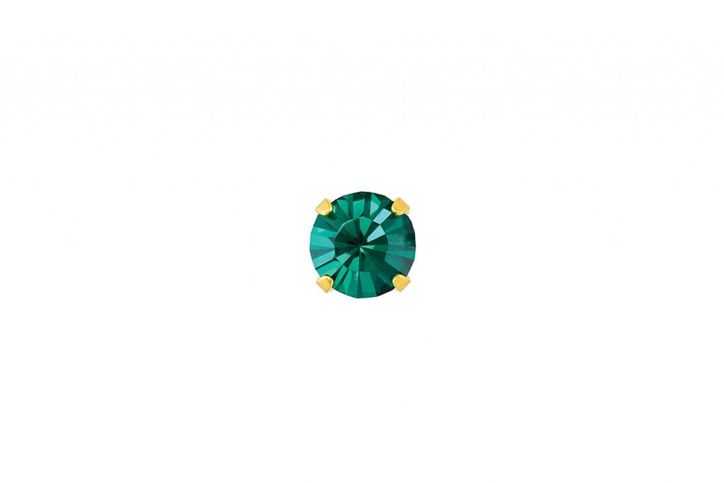Studex Sensitive Gold Plated Tiff. 5mm May Emerald Earrings