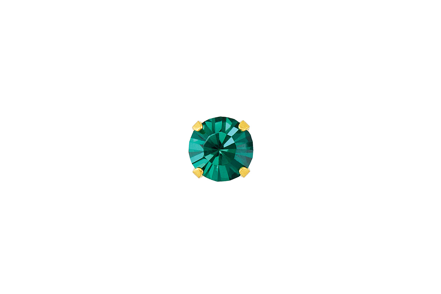 S785STX – Studex Sensitive Gold Plated Tiff. 5mm May Emerald Earrings