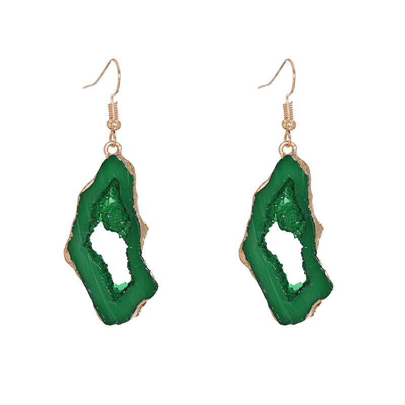 YK Beauty Hollow crystal quartz Green Earrings