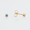 Tiny Tips 3mm Aquamarine Tiff – Gold Plated