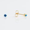 Hypoallergenic Studex Tiny Tips Tiff. 3mm September Sapphire Gold Plated Stud Earring