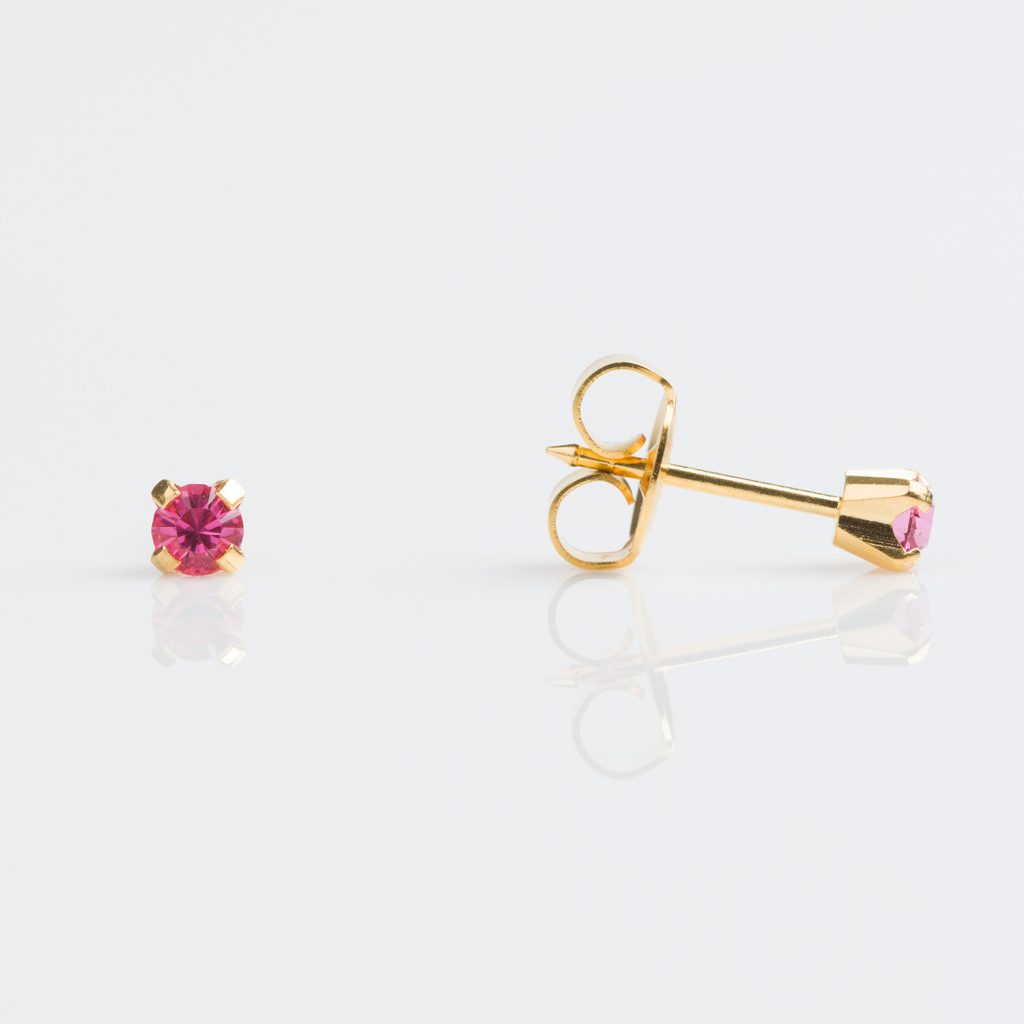 Studex Tiny Tips Gold Plated Tiff. 3mm stud earrings October Rose