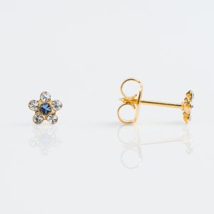 Studex Tiny Tips Gold Plated 5mm Daisy April Crystal September Sapphire