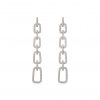 YK Beauty chain rhodium plated Sterling silver Earring