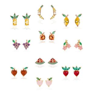18k Gold Plated Crystal Jewellery Fruit
