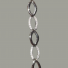 Bracelet in rhodium plated metal, Sterling Silver, Rhodium Plated Oval Bracelet