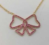 Gold Plated Kids Bow Necklace
