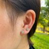 Yk Beauty Flower Screwback Daisy Stud Earrings – Elegant 925 Silver with Rhodium Plating