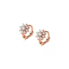 926 Sterling Silver Luxury Zircon Romantic Flower Huggies Hoop Earring for Women Shiny Party Jewelry Gift