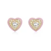 Pink Heart Stud Earrings