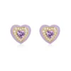 Purple Heart Stud Earrings