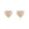 White Heart Stud Earrings