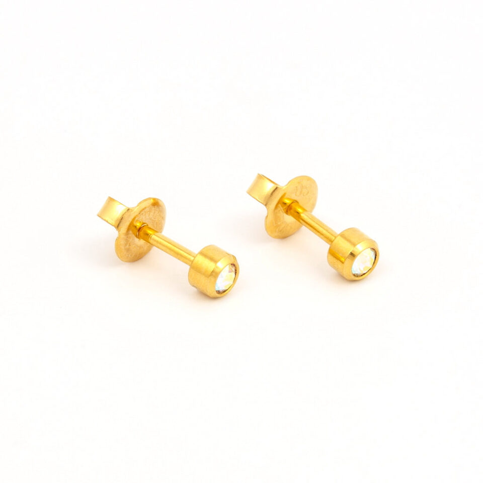 Studex Mini Earrings - 12PK Studex Plus Mini April Crystal B