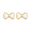 Bow Stud Earrings - 18K Gold & Silver Plated Bow Stud Earrin