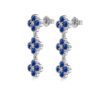 Blue Zircon Jewelry Set - Elegant Blue Zircon Drop Earrings