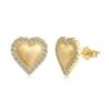 Heart-Shaped Stud Earrings - Elegant Heart-Shaped Stud Earri