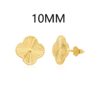 Gold Plated Flower Earrings - 18K Gold Plated Flower Stud Ea