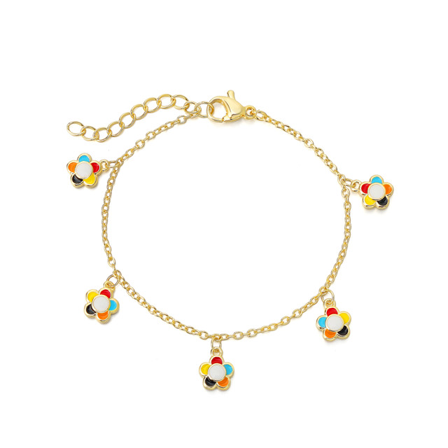 Kids Charm Bracelet - Gold-Plated Kids’ Charm Bracelet wit