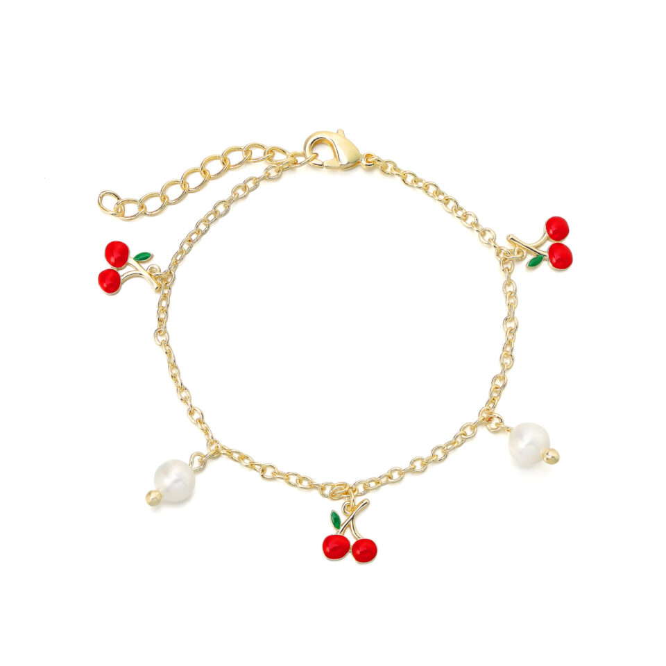 Kids Charm Bracelet Gold-Plated Kids’ Charm Bracelet wi...