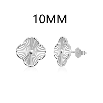 925 Silver Hoop Earrings Elegant 925 Silver Rhodium-Plate...