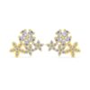 925 silver gold earrings Elegant Gold Plated Silver Earri...
