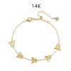 925 Silver Butterfly Bracelet Elegant 14K Gold Plated But...