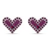 925 Silver Earrings Elegant Rhodium-Plated 925 Silver Ear...