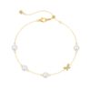 Gold Plated Pearl Bracelet Elegant 18K Gold-Plated Silver...